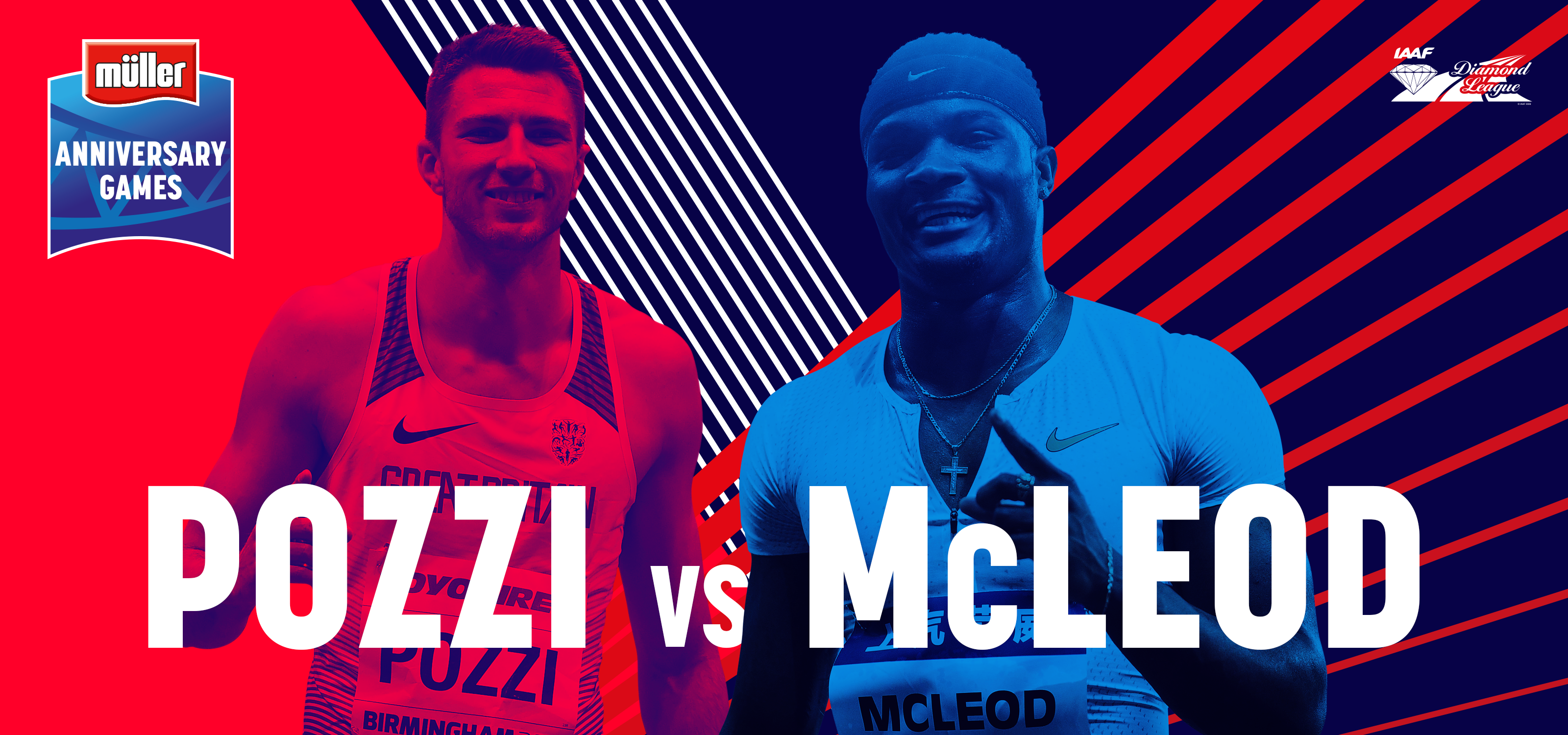 POZZI AND MCLEOD TO FACE OFF IN PRE-WORLD CHAMPIONSHIPS HURDLES CLASH AT ANNIVERSARY GAMES