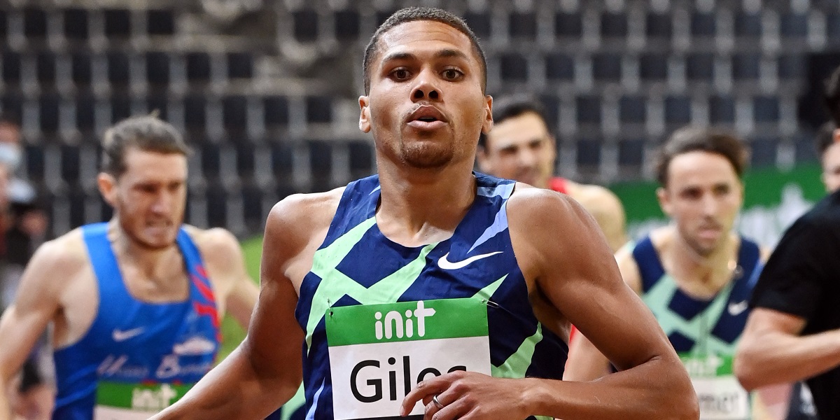 GILES RUNS THE SECOND FASTEST INDOOR MEN'S 800M TIME IN HISTORY