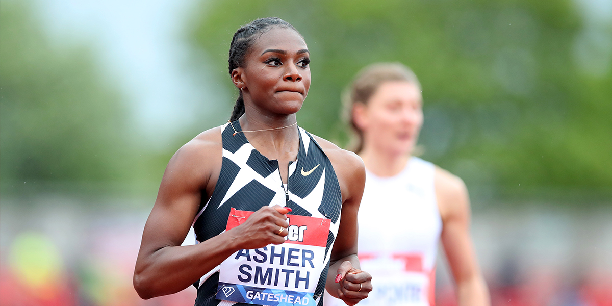 DINA ASHER-SMITH LAYS DOWN A 100M MARKER WHILE LAURA MUIR CHARGES TO 1500M VICTORY